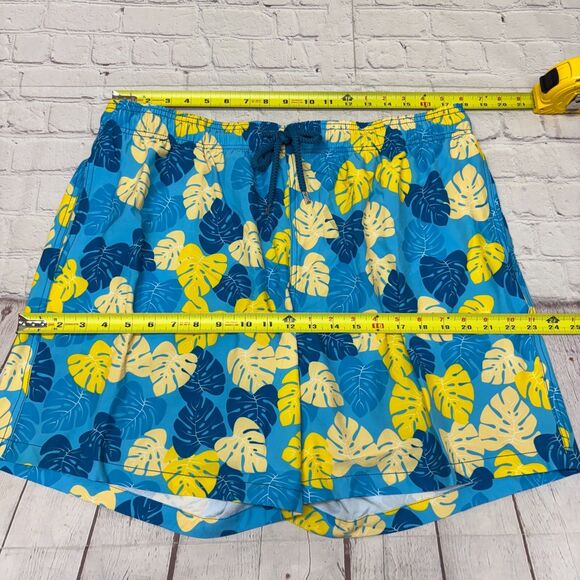 NWT Capelle Men Collin Aqua Swim Trunks Shorts Size XXL 2XL Floral C006 -23 - Picture 2 of 16